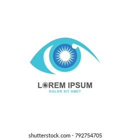 Eye logo template, modern vision vector illustration