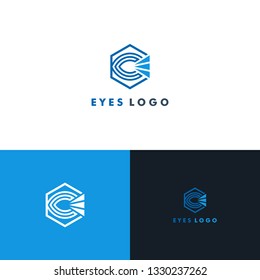 Eye logo template, Retina icon vector illustration