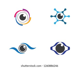 Eye logo template vector icon