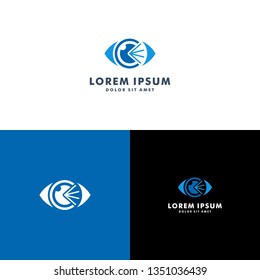 Eye logo template vector illustration