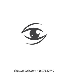 Eye logo vector flat design 