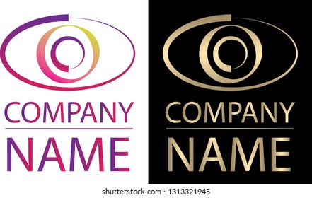 Eye logo, Eye vector, Gold eye