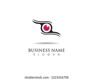 eye logo and vector illustration