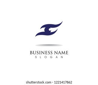 eye logo and vector illustration