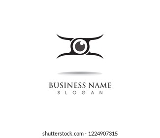 eye logo and vector illustration