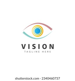 Ilustración vectorial de logotipo ocular elemento empresarial y diseño de símbolos
