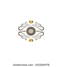 eye logo vector illustration vintage decoration design