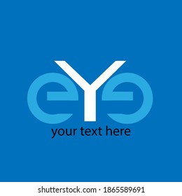 E.Y.E logo vector. for optical, eye protection and eye care brand