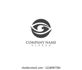 eye logo and vector symbol icon