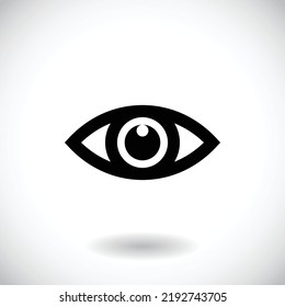 Plantilla vectorial de diseño de logotipo abstracto con logotipo ocular. ícono de concepto de logotipo de investigación de la clínica óptica