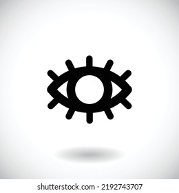 Plantilla vectorial de diseño de logotipo abstracto con logotipo ocular. ícono de concepto de logotipo de investigación de la clínica óptica
