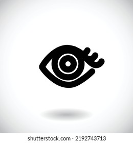 Abstraktes Logo-Design, Vektorgrafik-Vorlage. Forschungslogotype-Konzeptsymbol der Optikklinik