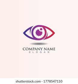 Eye Logo vision abstract simple design vector template