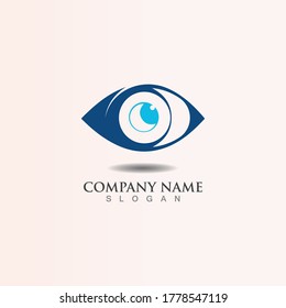 Eye Logo vision abstract simple design vector template