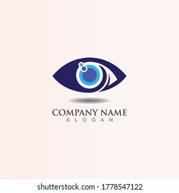 Eye Logo vision abstract simple design vector template