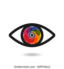 Eye Logo and vision concept.Colorful eye Logo.Vector illustration