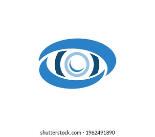 Eye logo vision symbol icon vector 