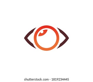 Eye logo vision vector icon 