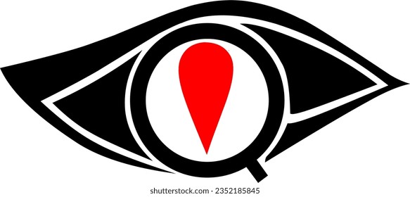 Eye logo, website search logo, location search logo