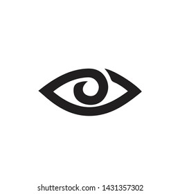 eye logos with lines that are strong, simple and attractive