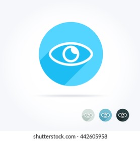 Eye Long Shadow Icon