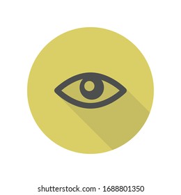 icono de sombra de ojo largo. Glifo simple, vector plano de iconos web para ui y ux, sitio web o aplicación móvil