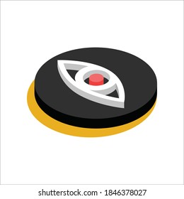 Eye Look 3d isometric icon vector illustration