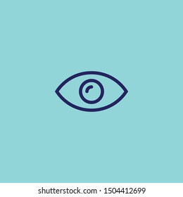 Eye look button sign icon