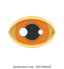 Eye look icon flat vector. Sight view. Vision shape isolated