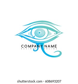 eye look see logo logotype template vector art illustration