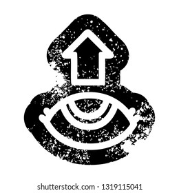 eye looking up icon symbol
