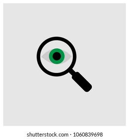 Eye with Loupe Vector Icon