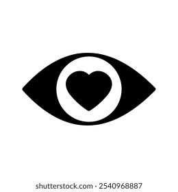 Eye Love Symbol Grafik Design Vorlage Farbe bearbeitbar