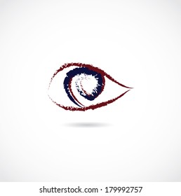 eye love icon vector