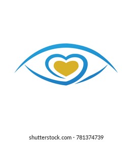 eye love logo template