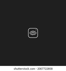 eye love photography vector illustration