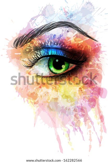 eye splatter paint
