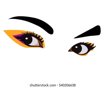 Eye made of colorful vector illustrator