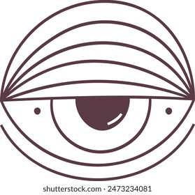 Ojo Mágico Talismán Doodle Ilustración vectorial