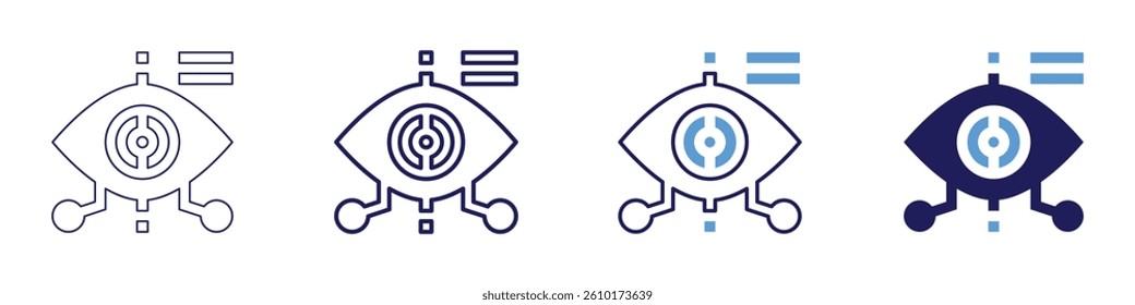 Eye magnesium benefits icon in 4 different styles. Thin Line, Line, Bold Line, Duotone. Duotone style. Editable stroke.