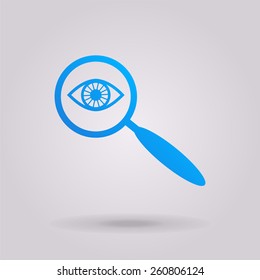 Eye in magnification.