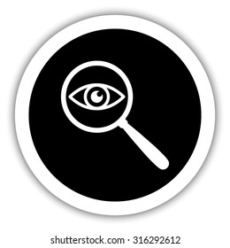 eye in magnification - vector icon