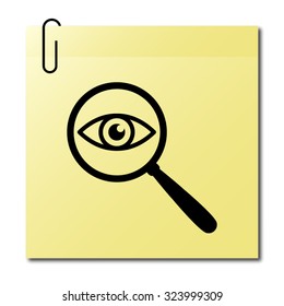eye in magnification - vector icon