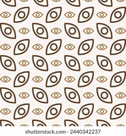 Eye magnificent trendy multicolor repeating pattern vector illustration background