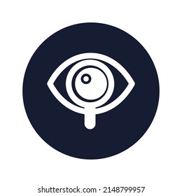 Eye magnifier Vector icon which is suitable for commercial work and easily modify or edit it

