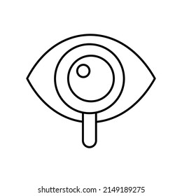 Eye magnifier Vector icon which is suitable for commercial work and easily modify or edit it

