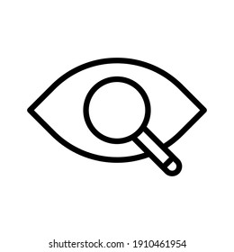 Eye, magnifier, vision icon vector image. Can also be used for Web Marketing. Suitable for use on web apps, mobile apps and print media.