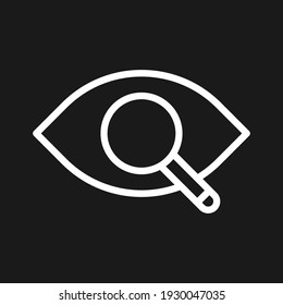 Eye, magnifier, vision icon vector image. Can also be used for Web Marketing. Suitable for use on web apps, mobile apps and print media.