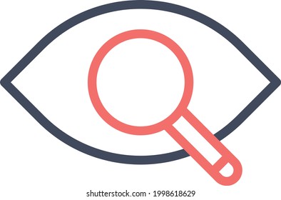Eye, magnifier, vision icon vector image. Can also be used for Web Marketing. Suitable for use on web apps, mobile apps and print media.