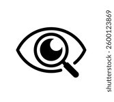 Eye Magnifying Glass Icon. Pixel Perfect Icons